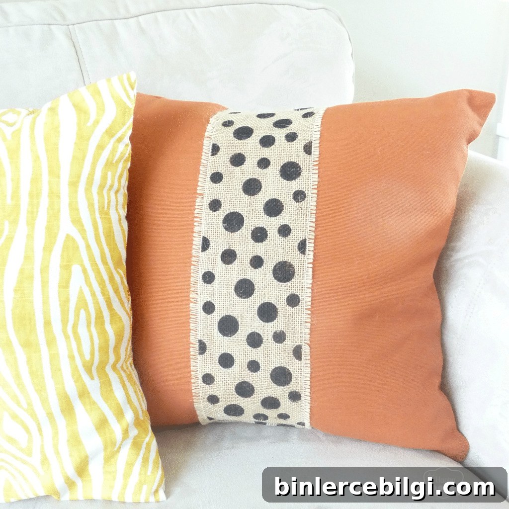 Burlap Embellished Pillows