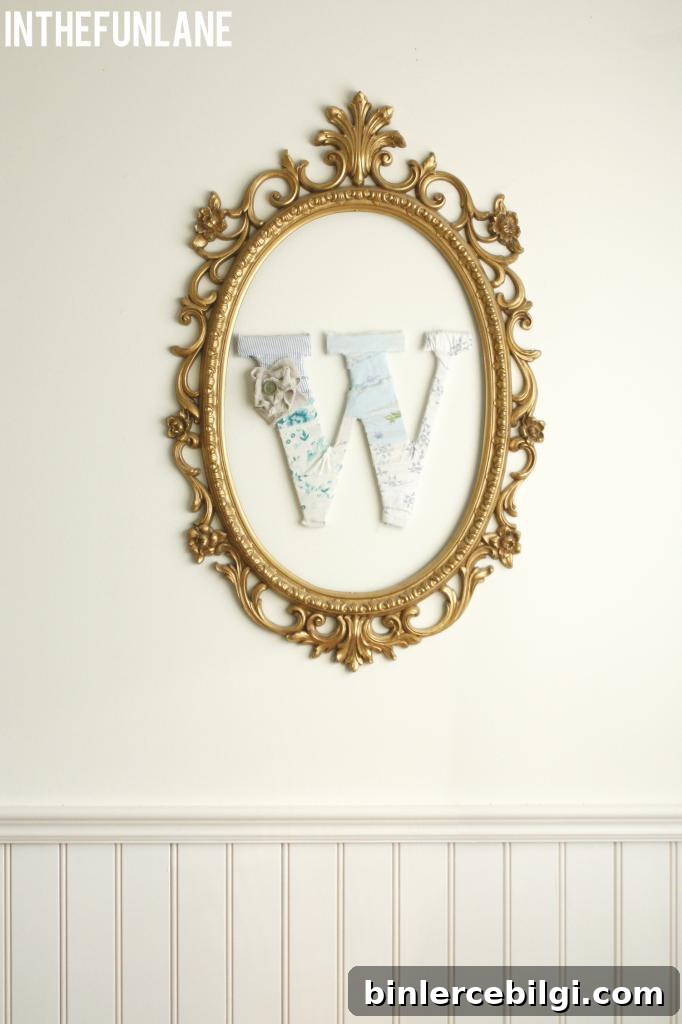 Wrapped Fabric Letter