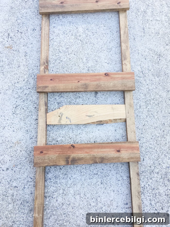 Make a blanket ladder