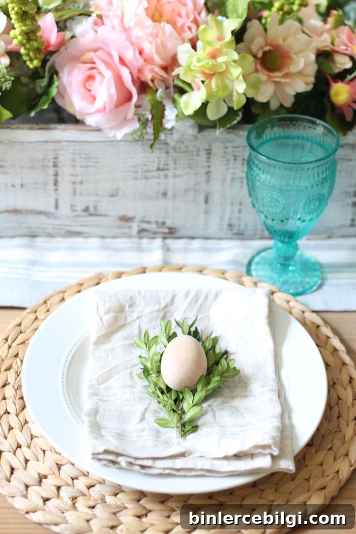 Simply perfect!! A simple Spring tablescape and entry way