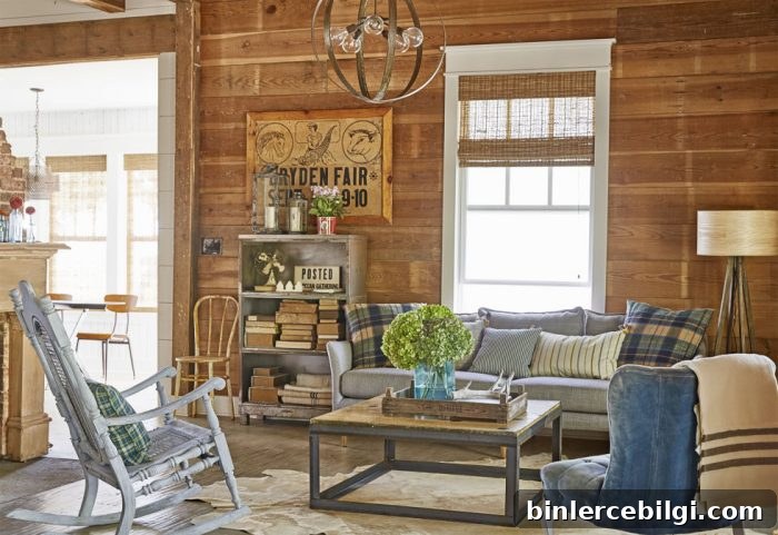 10 Farmhouse Living Room Ideas to Inspire Your Space 9 A Farmhouse Fresh Living Room from Country Living | 10 Stunning Farmhouse Living Rooms