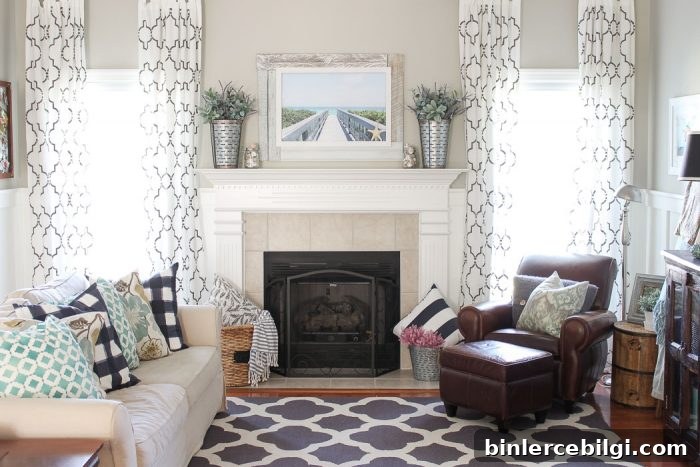 Simply Beachy Summer Mantel at theturquoisehome.com