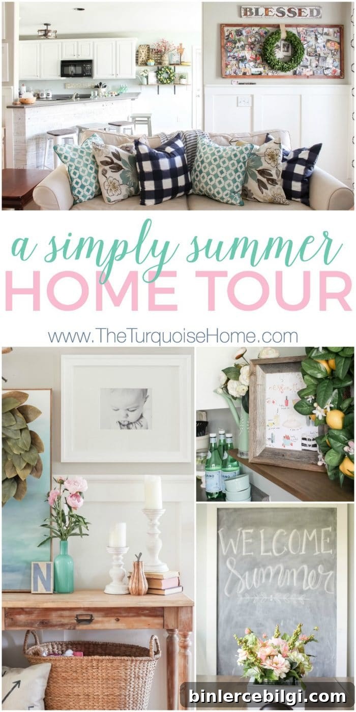 Simply gorgeous navy and turquoise in this summer home tour. Inspiration to create a home you love! | My Summer House