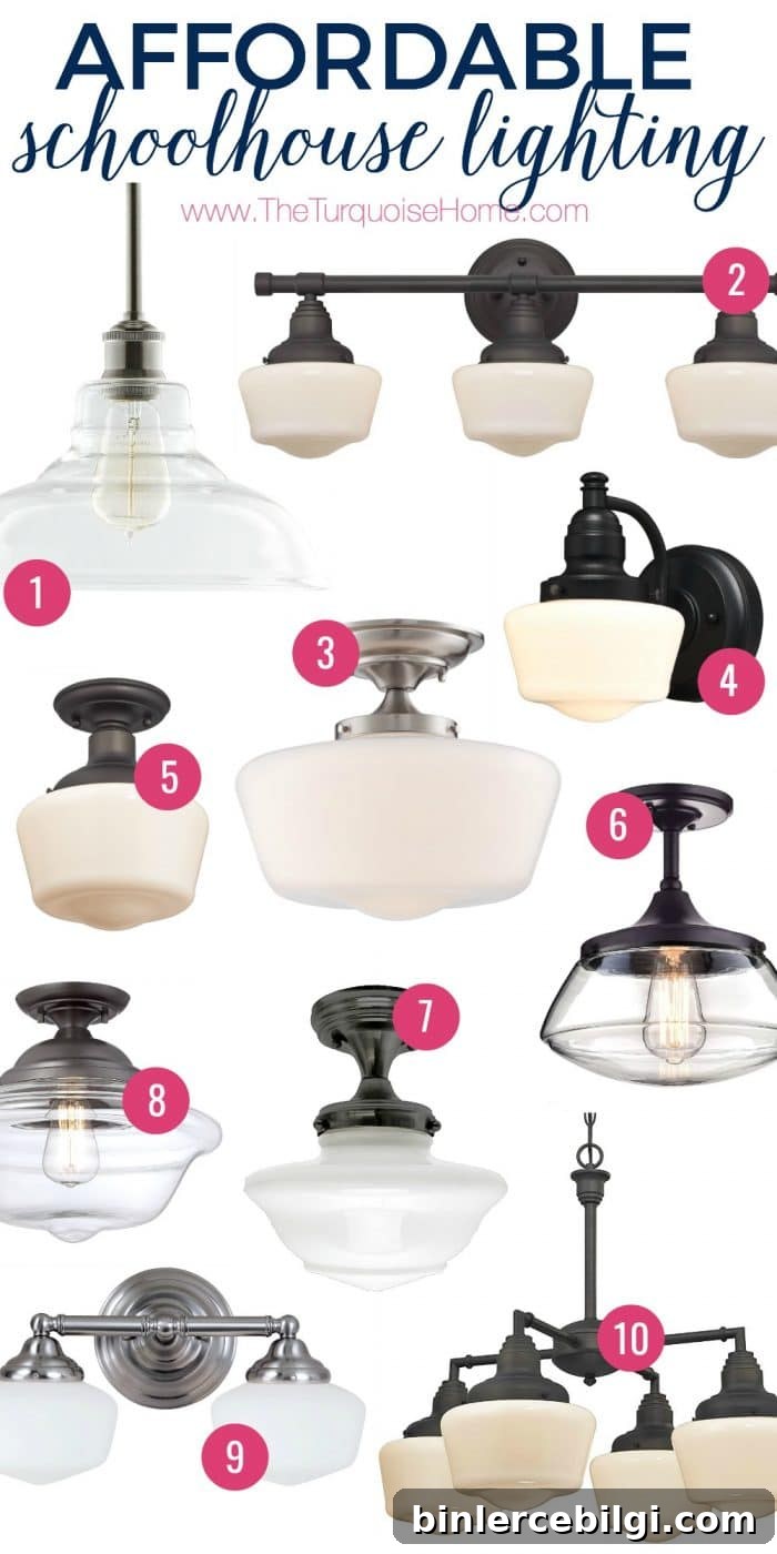 Selection of affordable schoolhouse lights