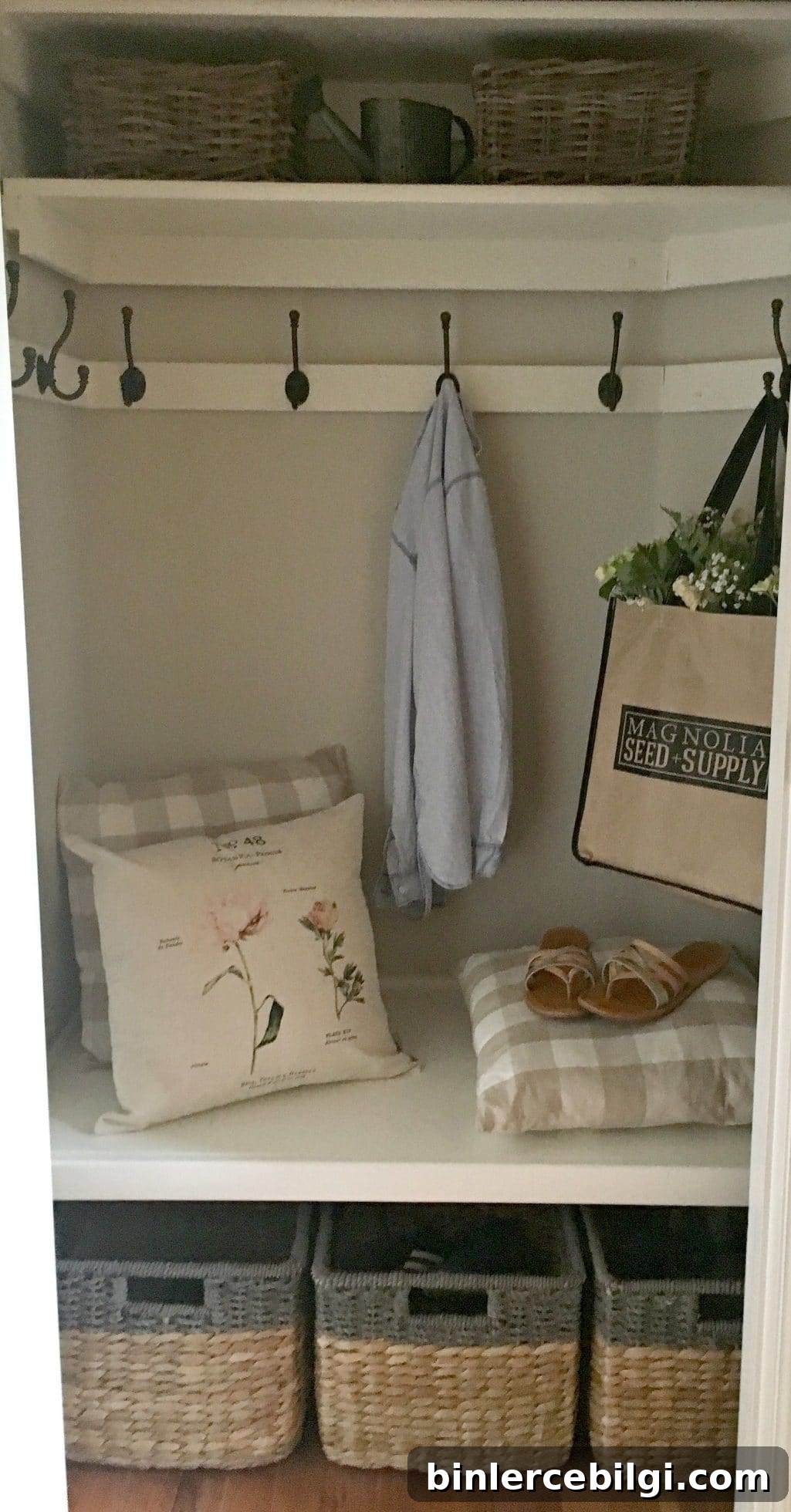 Hall Closet Mudroom Idea