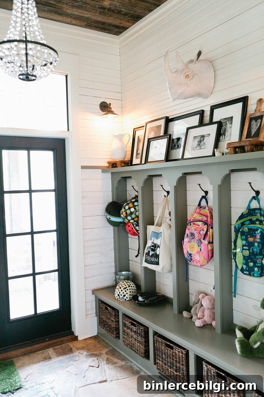 Eclectic Farmhouse Mudroom