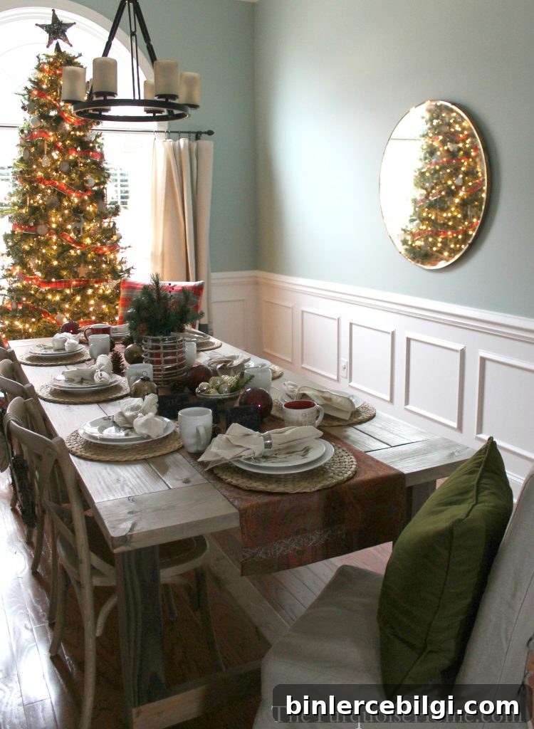 Christmas Home Tour 2013: Pretty in Plaid - find all the details at TheTurquoiseHome.com