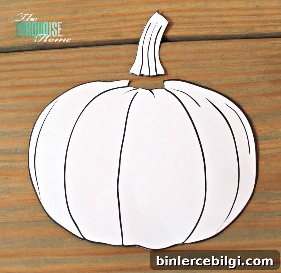 Scrappy Pumpkin Fall Decor | The Turquoise Home #diy