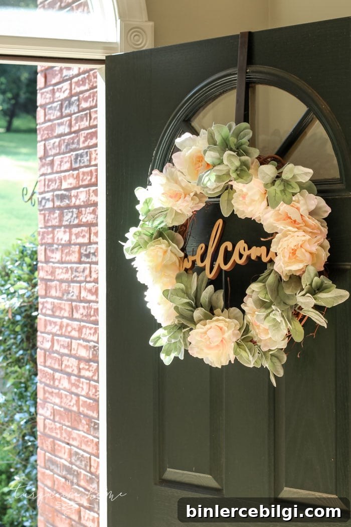 A lamb's ear wreath is the perfect addition to my front door. LOVE the 