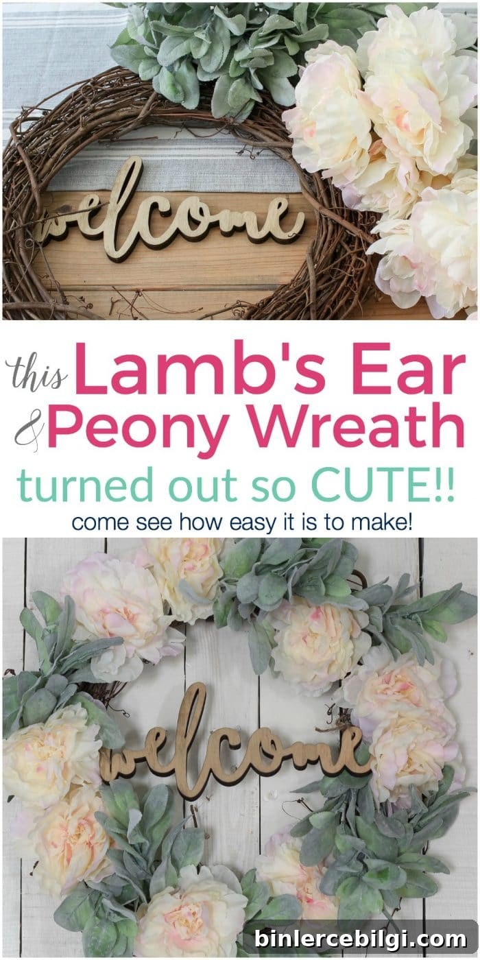 You've got to see how east this Lamb's Ear Wreath is to make! So cute!!