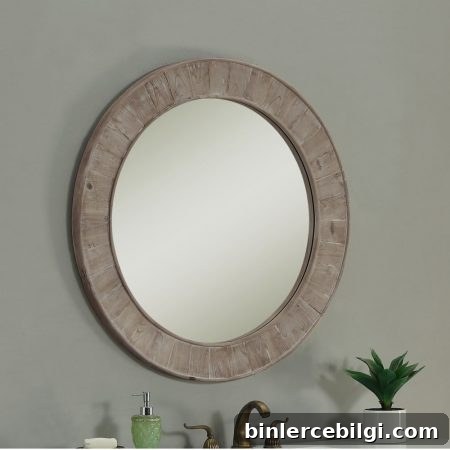 10 Large Round Mirrors That Transform Any Room 11 Rustic Style Round Mirror from Overstock | 10 Large Round Mirrors We Love!