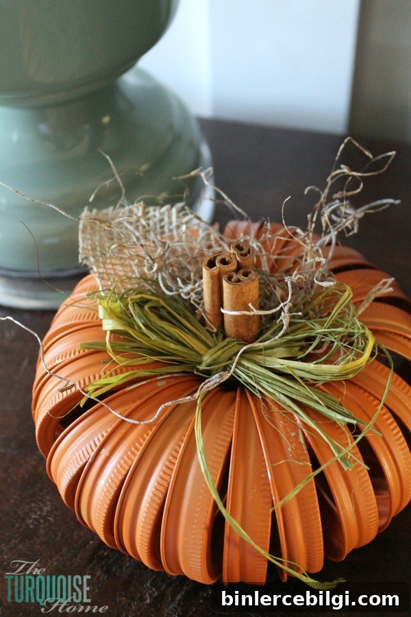 orange mason jar pumpkin craft