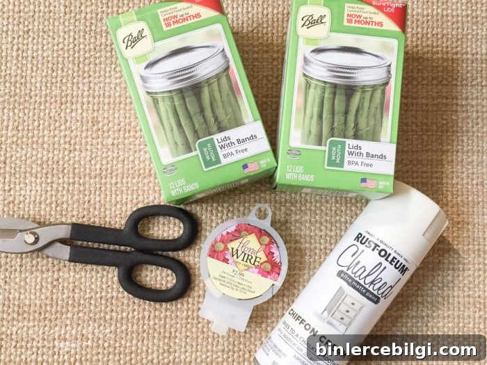 mason jar lid pumpkin supplies