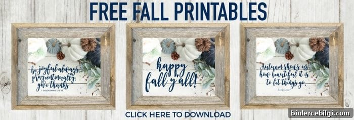 Three Free Fall Printables with gorgeous flat lay image!