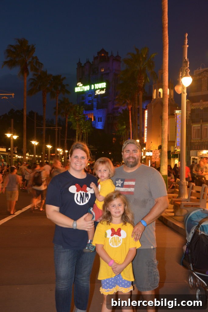 Hollywood Studios in front of the Tower of Terror