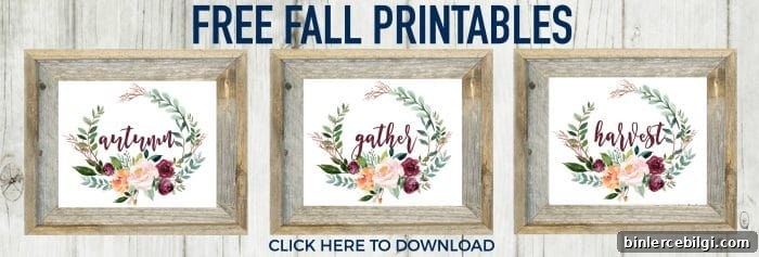 Download 3 Fall printables to frame and decorate your home - OR make one into a pillow cover! Such a cute idea!!