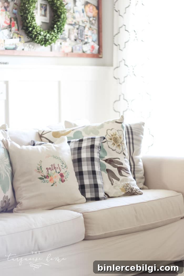 What?!? The cutest pillow is made from a free printable and some iron on transfer paper.