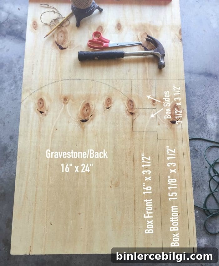 Cut dimensions for the DIY Lighted Pumpkin Candy Holder