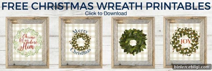 Christmas wreath printable