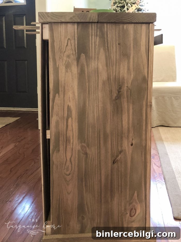 DIY Sliding Barn Door Media Console
