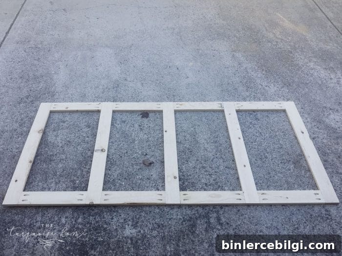 DIY Modern Farmhouse Console Table | Step 3: Assemble the face frame using your Kreg Jig.