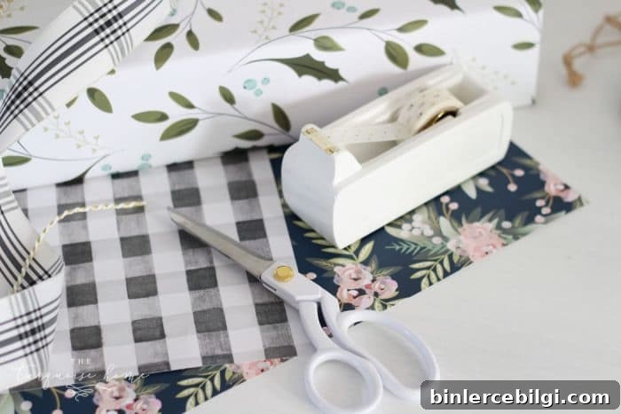 A Christmas Gift Wrapping Station + Simple Gift Wrapping Tips