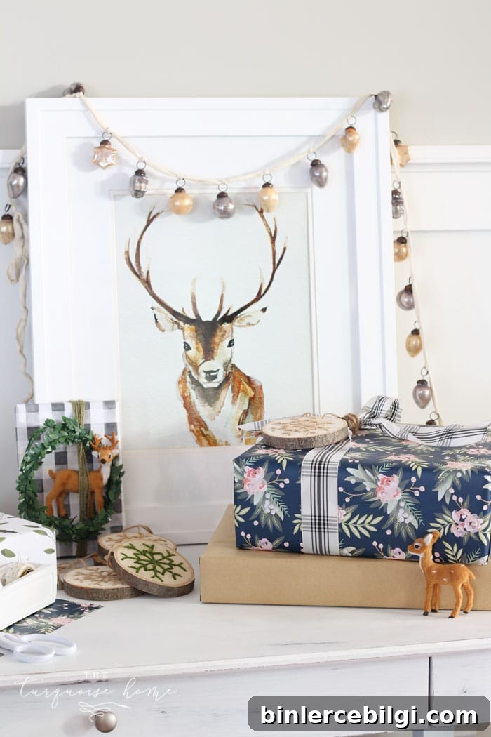 A Christmas Gift Wrapping Station + Simple Gift Wrapping Tips