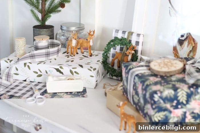 A Christmas Gift Wrapping Station + Simple Gift Wrapping Tips