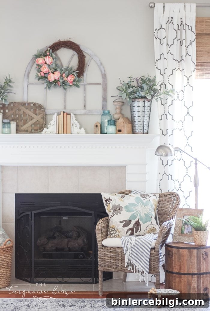 How to Decorate your Mantel for Spring 