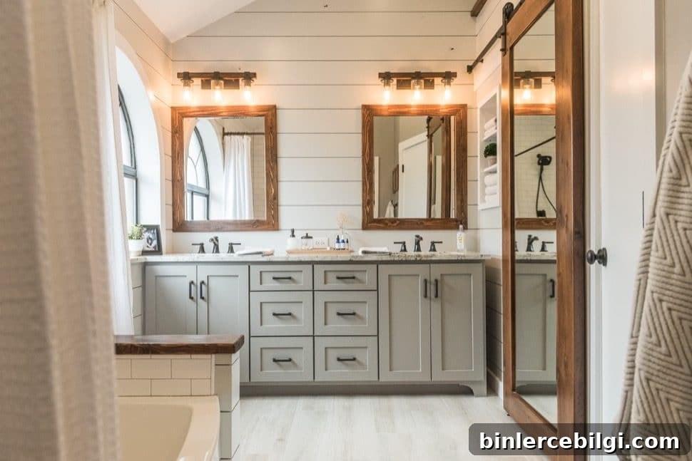 Farmhouse Bathroom Essentials: Key Design Elements 6 Before and after farmhouse bathroom