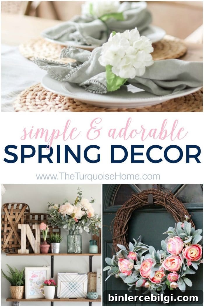 Simply Adorable Spring Decor - with a farmhouse flair!