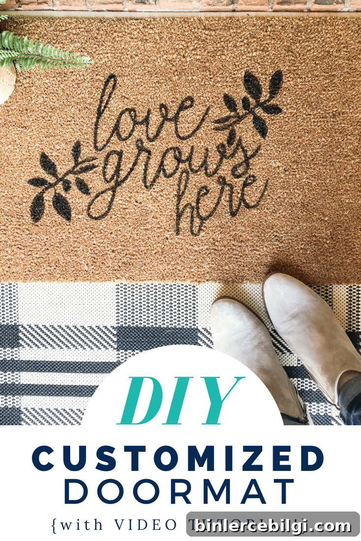 DIY Customized Doormat with VIDEO tutorial!!