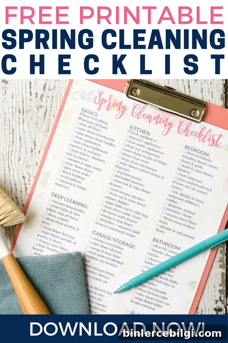 Spring Cleaning Checklist - FREE Printable!