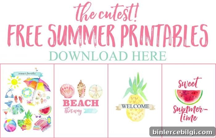 Summer Printables and Crafts: Free Downloads and Ideas 5 4 FREE Summer Printables - collage preview