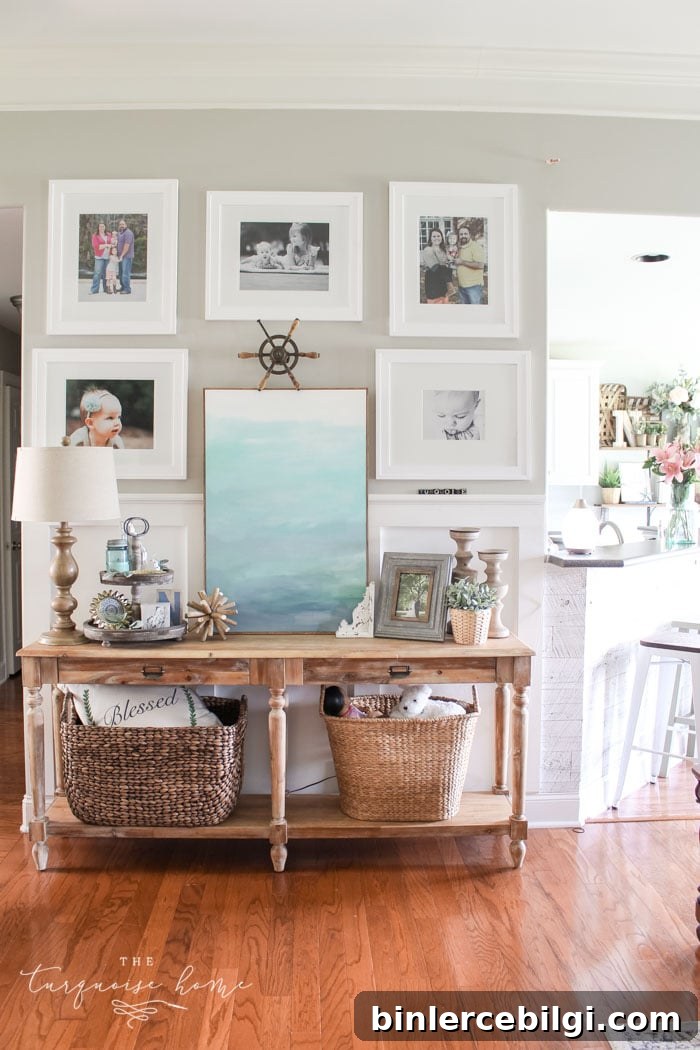 Summer Gallery Wall and Everett Console Table
