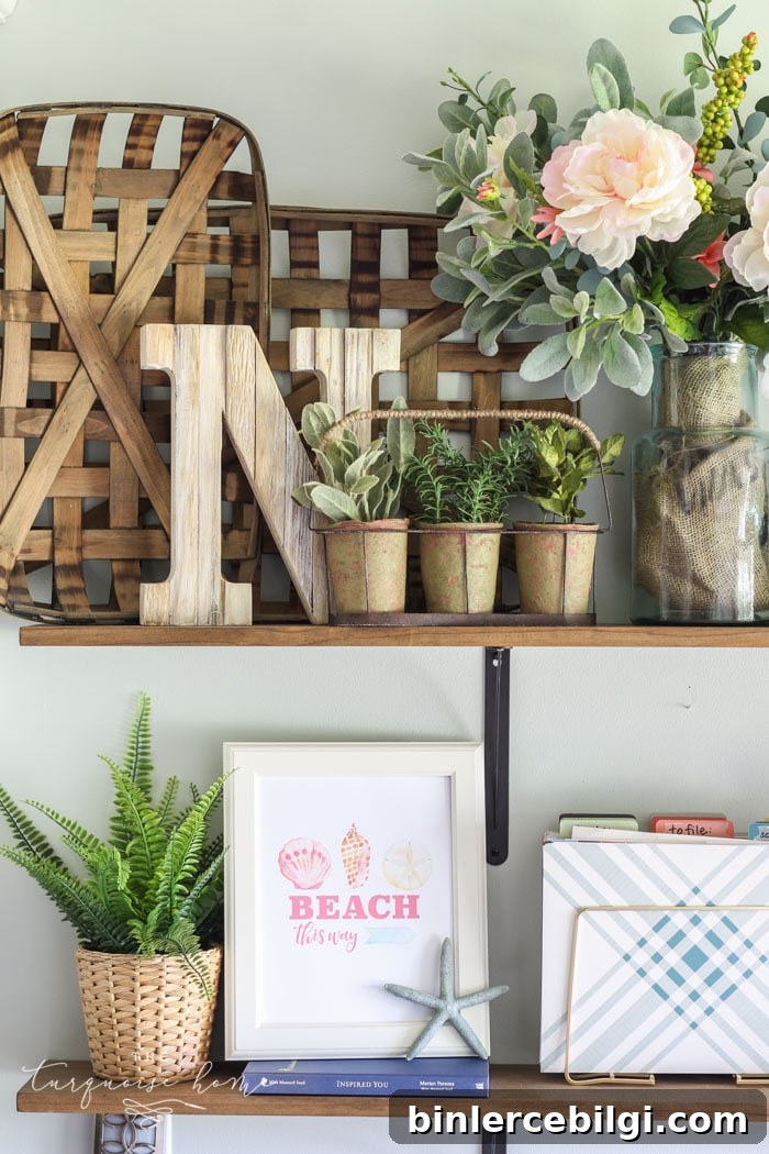 Summer Open Farmhouse Shelves