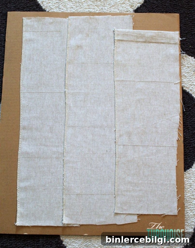 Burlap Monogram Layered Fabric Scraps