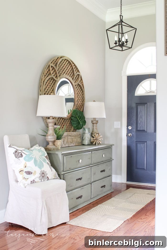 Coastal Decor Ideas for Dining Rooms and Foyers 13 New light fixture in the foyer