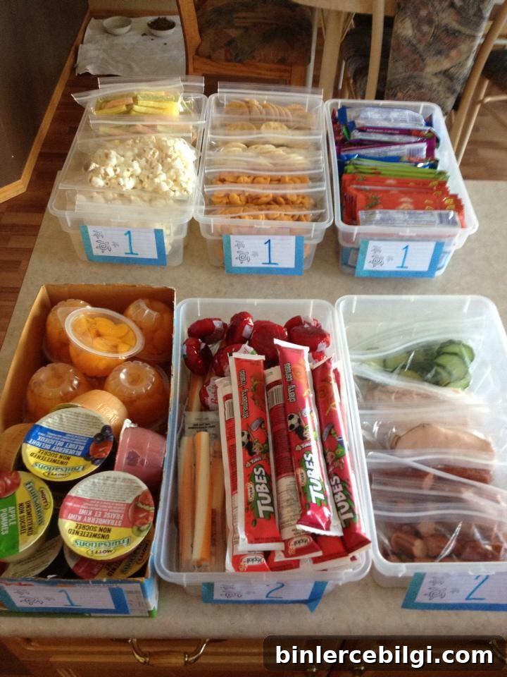 Back-to-School Lunch Packing Station