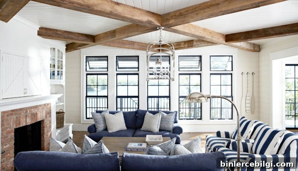 Lake House Decor Ideas for Cozy Waterfront Living 5 Gorgeous lake house living room!
