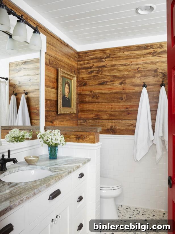Lake House Decor Ideas for Cozy Waterfront Living 7 Rustic Lake House Bathroom