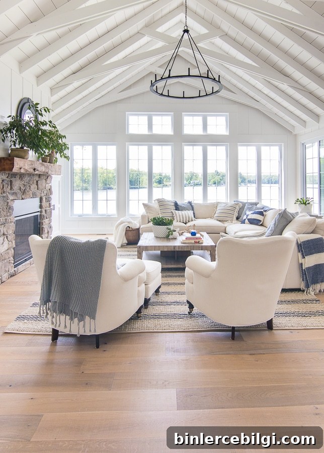 Lake House Decor Ideas for Cozy Waterfront Living 9 White Lake House Cottage from Lilypad Cottage