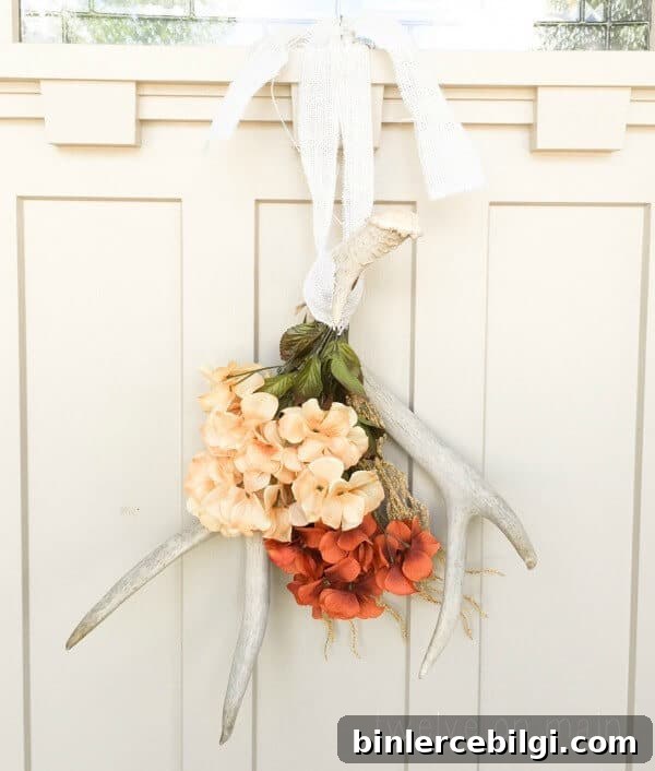 DIY Antler Fall Wreath 