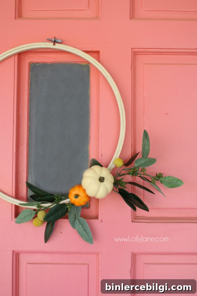 Pumpkin Hoop Art Wreath