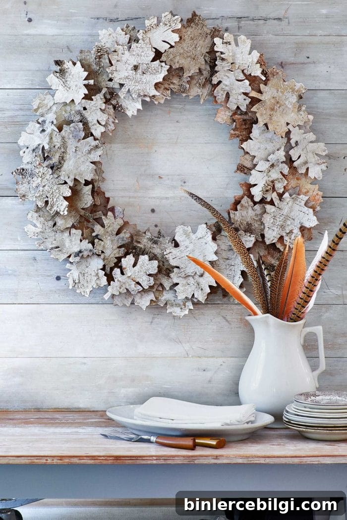 Birch Leaves Wreath