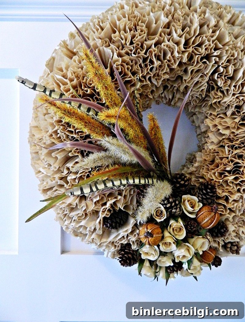 coffee filter wreath