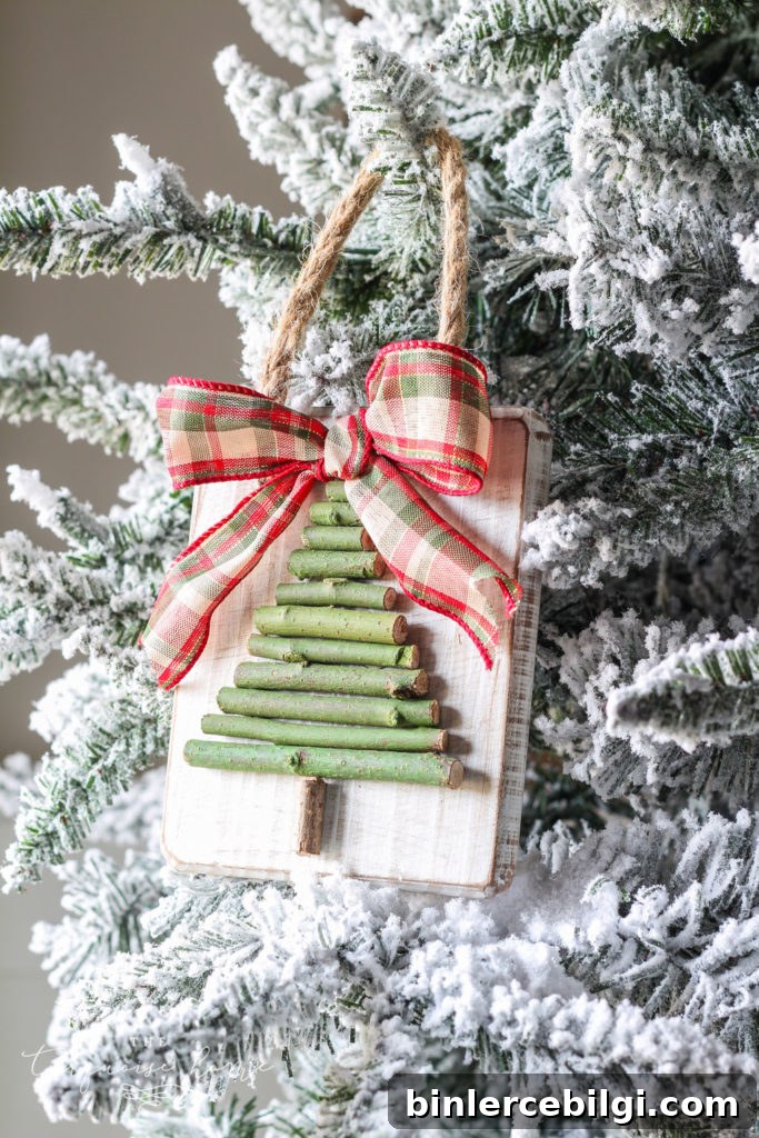 DIY Twig Christmas Tree Ornament