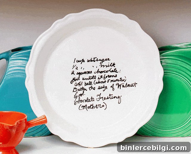 DIY Heirloom Recipe Pie Plate