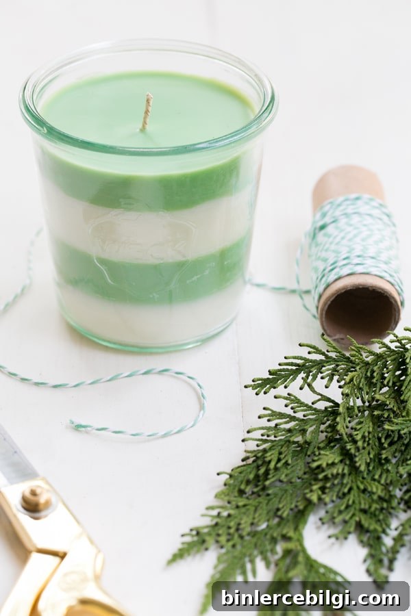 DIY Pine Soy Candles