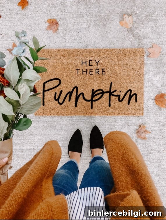 Hey There, Pumpkin Fall Doormat